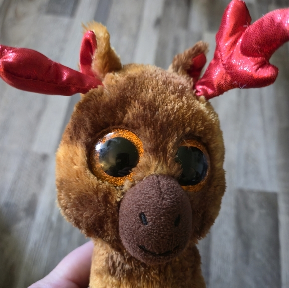 Ty Beanie Boos Maple the Reindeer Christmas Plush Holiday Kid Toddler Gift - Picture 4 of 6